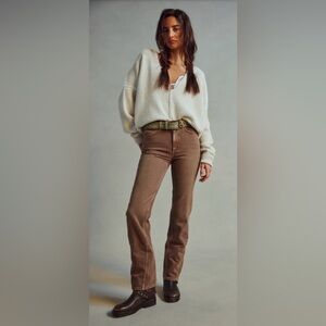 We The Free Xena High Rise Slim Straight Women's Jeans in Brown